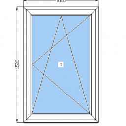 Вікно OPEN TECK De-Lux 60 1000x1530