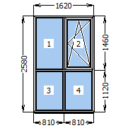 Вікно Steko 60 1620x2580